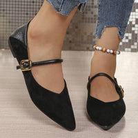 Large Size Flat Bottom Casual Suede Work Shoes Women
