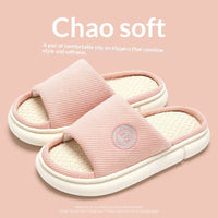 Household Spring And Autumn Indoor Home And Office Cotton And Linen Slippers