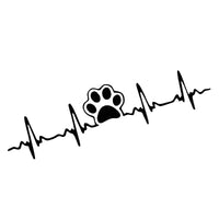Car ECG Creative Heartbeat Motorcycle Body Bumper Decorative Stickers