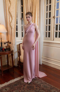 Fishtail Banquet Bodycon Slimming Elegant Ladies One-Shoulder Dress For Social Events