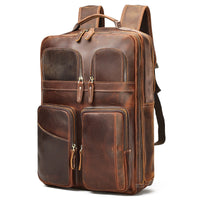 Outdoor Leather Large-Capacity Backpack