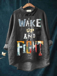 Loose Print Crew Neck Casual Plus Size Women's T-shirt