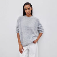 Simple Solid Color Knitted  Loose Casual Sweater