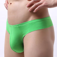 Men's Seamless Ice Silk Translucent Thong