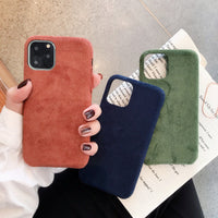 Solid color velvet case