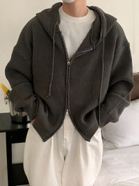 Idle Style Hooded Sweater Coat Men's Loose High Sense
