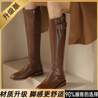 Slimming Tall Boots Womens Flat Knee-high Boots