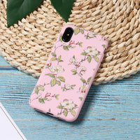 Compatible with Apple , Literary Floral All Inclusive Mobile Phone Case