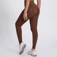 European And American Bright Yoga Pants Outer Wear Nude Feel Hip Lifting