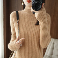Simple Autumn And Winter Half-high Collar Bottoming Shirt Women's Sweater