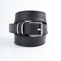 Men's And Women's Belts Simple Casual Retro Belt Metal Square Silver Button-head Fashion Collocation