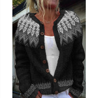 Women's Simple All-match 3D Digital Pattern Printed Sweater