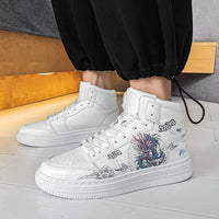Fashion Couple White Shoes Men's High-top