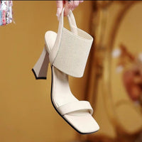 Sexy High Heel Elastic Strap Sandals For Women