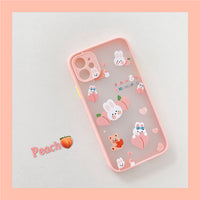Summer peach cute rabbit suitable for mobile phone case