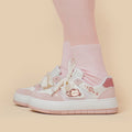 Pink Mesh Panel Shoes For Women