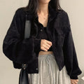 Small Black Slim Long Sleeve V-neck Top