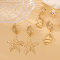 High-grade Vintage Graceful And Fashionable Jewelry Shell Conch Starfish Earrings