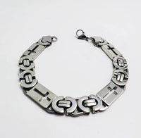 Stainless Steel Cross-link Flat-link Chain Handcrafted Chain Bracelet Necklace, And Accessory