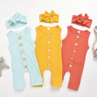 Featured button baby climbing suit
