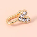 Simple And Cute Heart Piercing Heart-shaped False Nose Ring