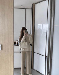 Spring And Autumn Outer Wear Trendy Mom Casual Wide-leg Pants