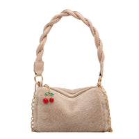 Fashion Small Square Bag With Cherry Pendant