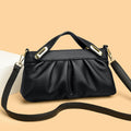 Leather Niche Pleated Shoulder Crossbody Bag