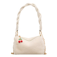 Fashion Small Square Bag With Cherry Pendant