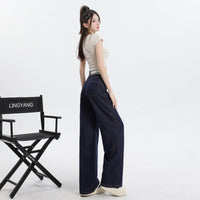 Women's Summer Thin Straight Wide-leg Pants