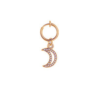 Heart-shaped Zircon Ring Without Perforation Body Piercing Jewelry Titanium Steel Inlaid Pearl Navel Nail