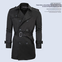 Trench Coat Slim-Fit Plus-Size British Style Mens Wear For Spring And Autumn Business Casual