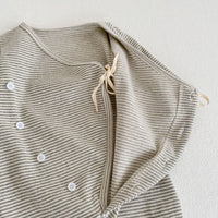 Children's Men's And Women's Striped Long-sleeve Jumpsuit