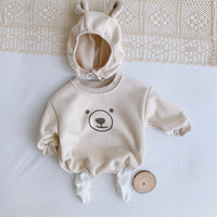 Girls Baby Korean Version Long-sleeved Fart One-piece Romper