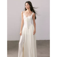 New Lace Knit Slip Dress With Slit