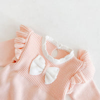 Girl Baby Bow Long Sleeve Jumpsuit