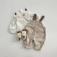 Suspender Pants Men And Women Baby Cartoon Corduroy One-piece Long Climbing