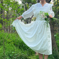 French-Style Vintage Ruffle Lace Apron Dress
