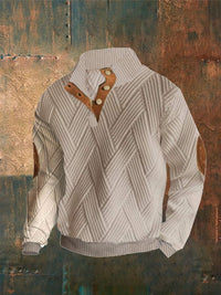 Men's Sweater Digital Printing Polyester Solid Color Retro
