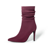 Women's Fashion Suede Pointed High Heels Boots