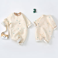Baby Onesie Autumn Grain Bear Long Sleeves Three Layers Warm