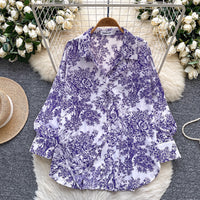 Lazy Style Niche Versatile Loose Casual Printed Shirt