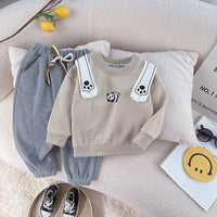 Spring And Autumn Children Sweater Pants Suit