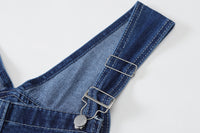 Denim Overalls Women Spring And Autumn Korean Style Loose Design Straight-leg Jumpsuit