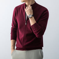 Commute Leisure New Men's Stand Collar Simple Outdoor Sweater