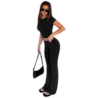 Stylish 2-piece Set Featuring A Waist-cinching Drawstring