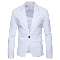 Solid Color Single Row One Button Casual Foreign Trade Men's Small Suit