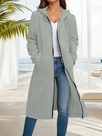 Fashionable Simple Comfortable All-match Slimming Hooded Coat