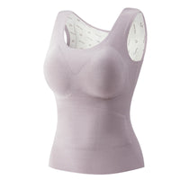 Merino Wool-Filled Seamless Fleece-Lined Thickened Thermal Padded Vest