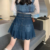 Plus-size High-waisted Figure-flattering A-line Pleated Skirt For Petite Women